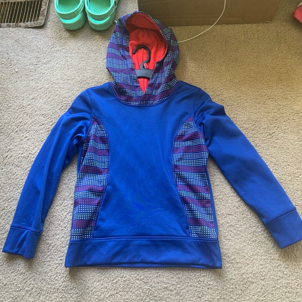 Blue long sleeve hoodie